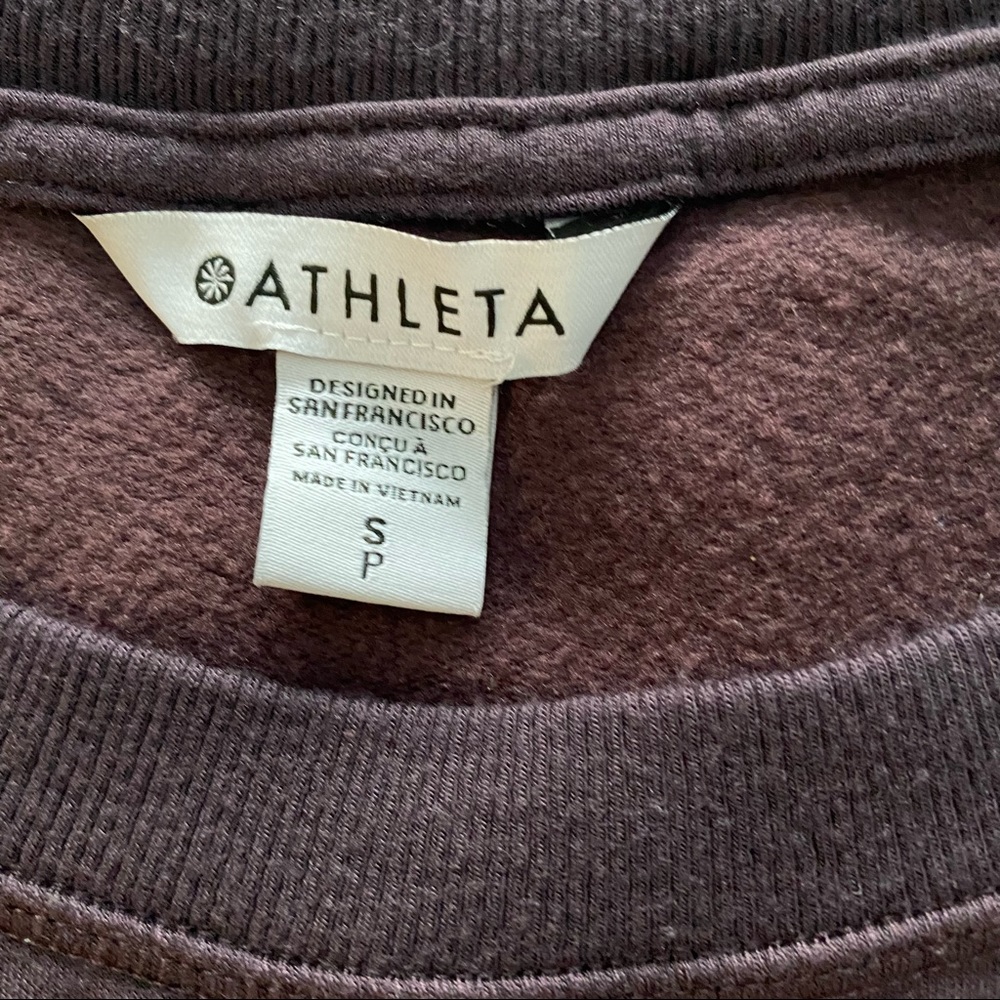 Athleta Coaster Luxe Sweatshirt in Deep Crocus Violet - Sz Small - Picture 2 of 15